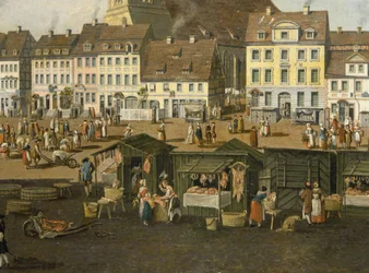 Мариенкирхтэй Берлин дэх шинэ зах 1770 оны поли